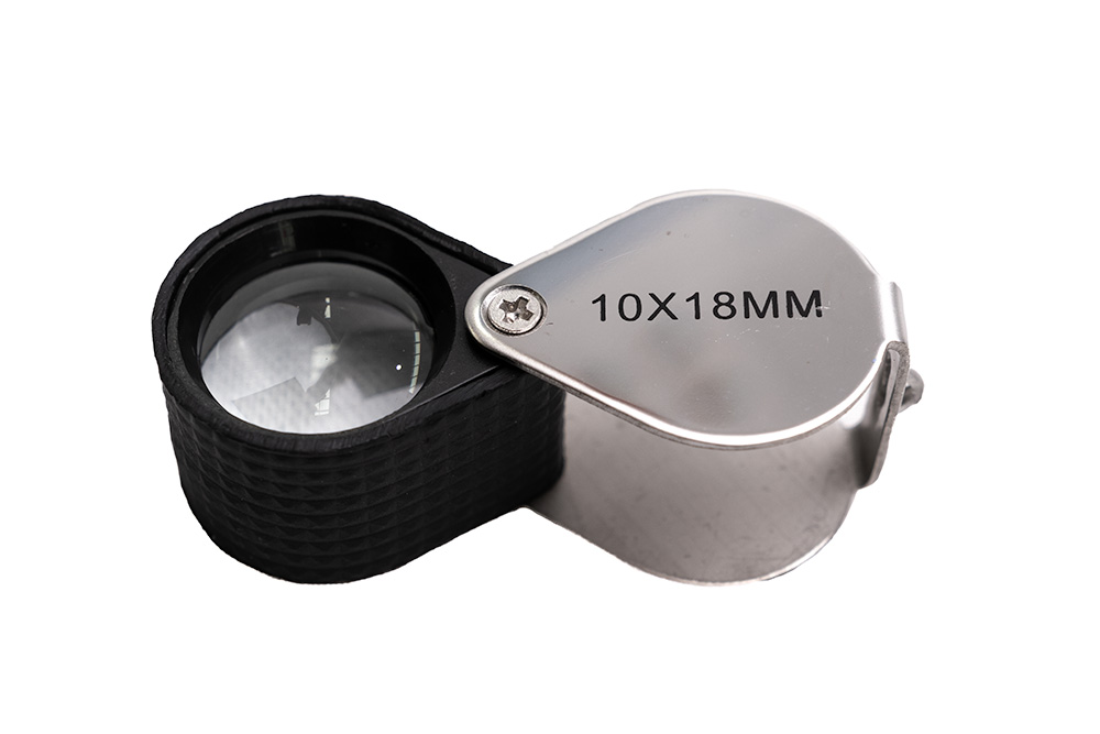 10x18MM Magnification Illuminated Chrome Body Jewelers Loupe with LED